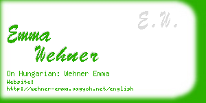 emma wehner business card